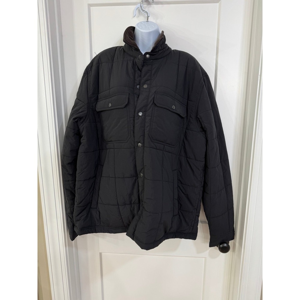 Cotton:On Men's Puffer‎ Shacket Collared Jacket with Pockets Black Size 2XL NEW